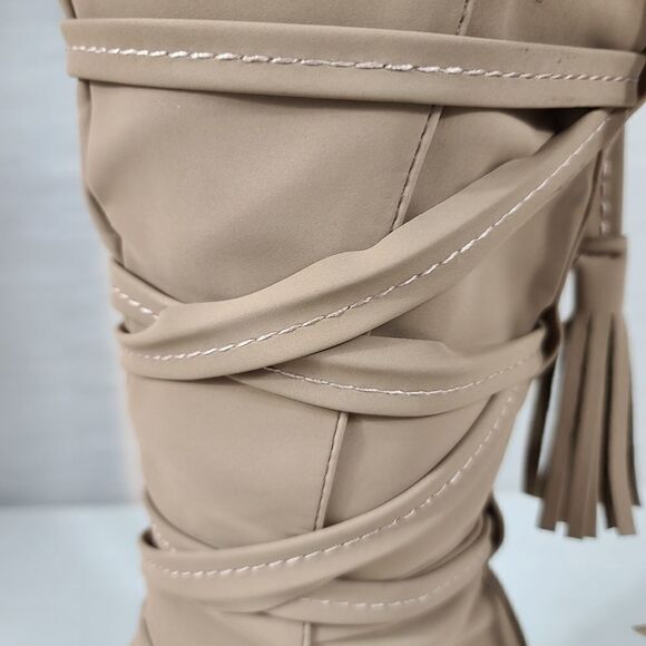 Rue 21 Etc Nude Tired High Heel Boots - Picture 2 of 9